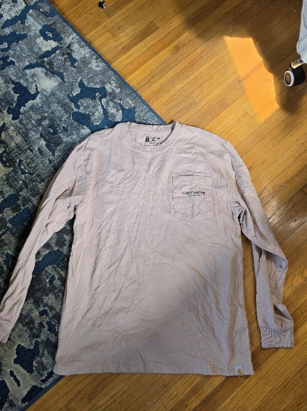 Carhartt Men’s Long Sleeve Pocket Tee in Pale Lavender
